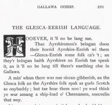 Galloway Gossip 1870's